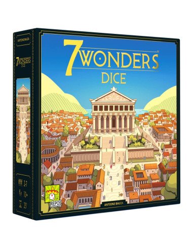 7 Wonder dice, 7 merveilles du monde, jeu de société, Boite 7 Wonder dice, 7 merveilles du monde, jeu de société, Boite