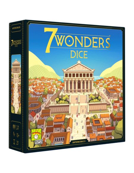 7 Wonder dice, 7 merveilles du monde, jeu de société, Boite 7 Wonder dice, 7 merveilles du monde, jeu de société, Boite
