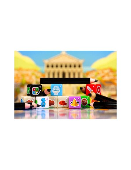 7 Wonder dice, 7 merveilles du monde, jeu de société, matériel, plateau, dés 7 Wonder dice, 7 merveilles du monde, jeu de société, matériel, plateau, dés