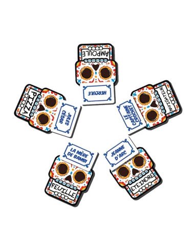 Fiesta de los Muertos - Jeux d'ambiance - Jeux de déduction - contenu - matériel - cartes - feutres