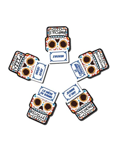 Fiesta de los Muertos - Jeux d'ambiance - Jeux de déduction - contenu - matériel - cartes - feutres