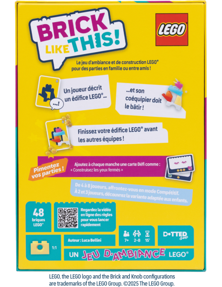 Brick like this - Jeu de société - Visuel dos de la boite de jeu