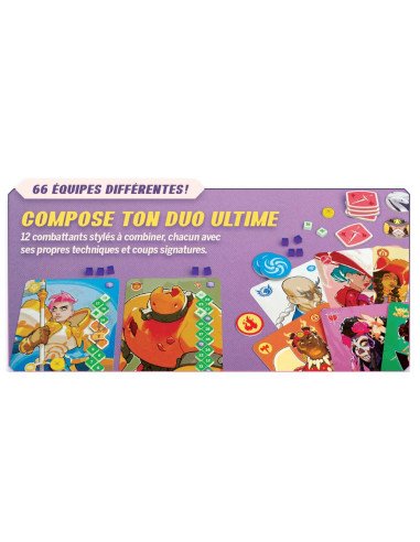 Tag team, jeux de société, boite, visuel, affrontement, mécanique, regles, explication