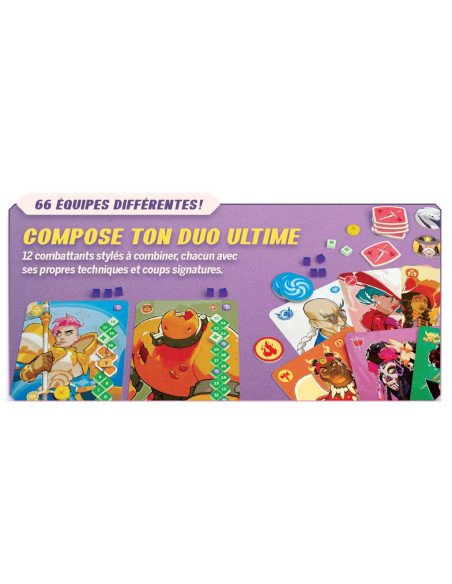Tag team, jeux de société, boite, visuel, affrontement, mécanique, regles, explication
