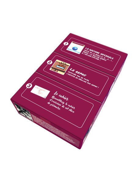 Behind, jeu d'enquète, placement de tuile, as d'or, boite, version 3 scenario