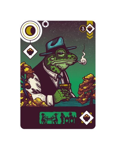 Moonshine, jeu de société, prohibition, bar clandestin, cartes,  grenouille