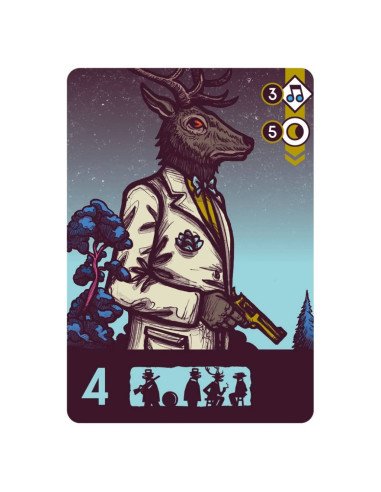 Moonshine, jeu de société, prohibition, bar clandestin, cartes, cerf