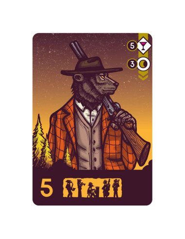 Moonshine, jeu de société, prohibition, bar clandestin, cartes, ours