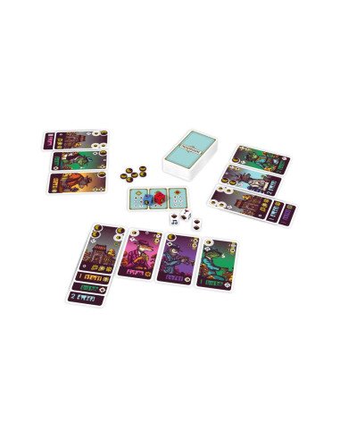 Moonshine, jeu de société, prohibition, bar clandestin, cartes, matériel