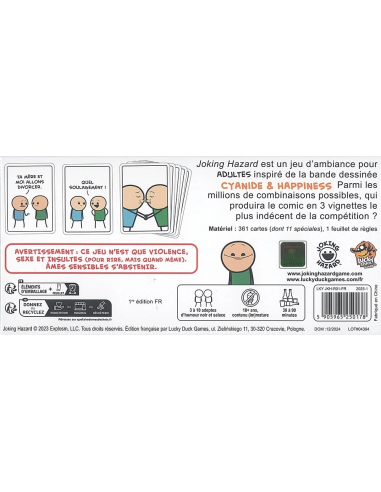 Joking Hazard - Jeu d'Apéro Amis Visuel de la boite arrière