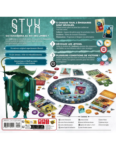 Styx Jeu de société bluff 2 à 6 joueurs 14 ans + visuel de la boite arrière précommande