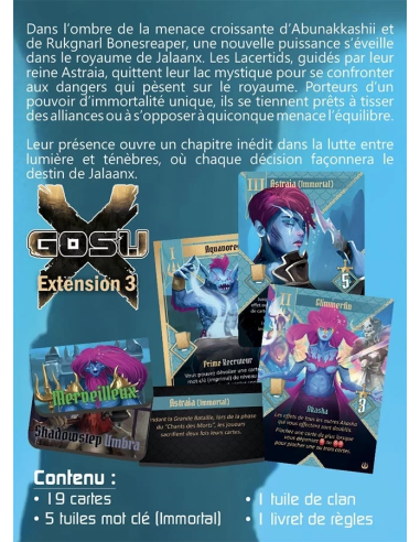 Gosu X : Extension Astraia, Queen of the Lacertids PRECOMMANDE Visuel de la boite arrière