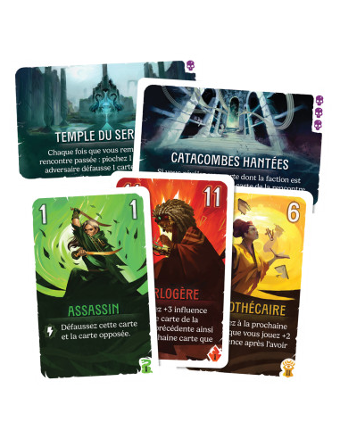 Duel pour Cardia - Super jeu 2 joueurs affrontement duel - Visuel des cartes