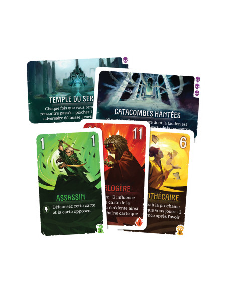 Duel pour Cardia - Super jeu 2 joueurs affrontement duel - Visuel des cartes