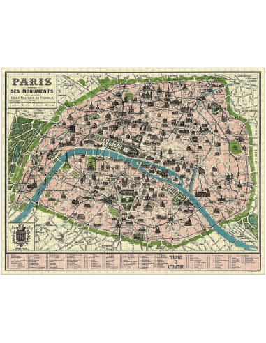Plan de Paris - Puzzle 1000 pièces