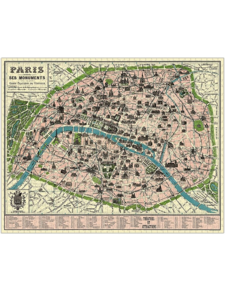 Plan de Paris - Puzzle 1000 pièces