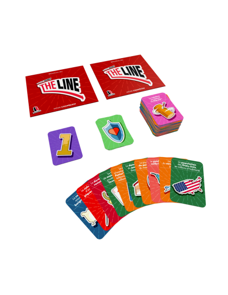 The line - Jeu visuel boite rouge cartes
