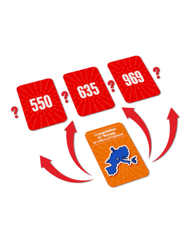 The line - Jeu visuel boite rouge cartes