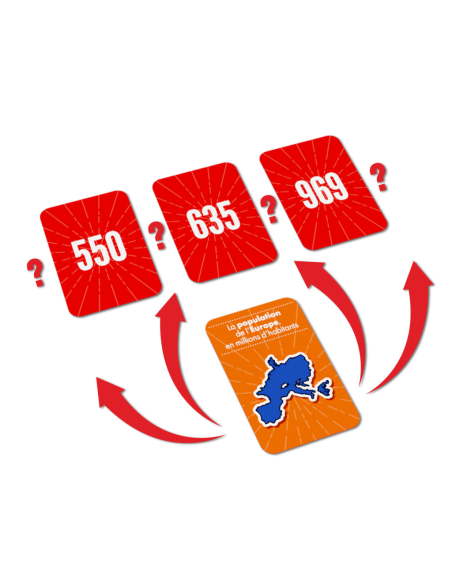 The line - Jeu visuel boite rouge cartes