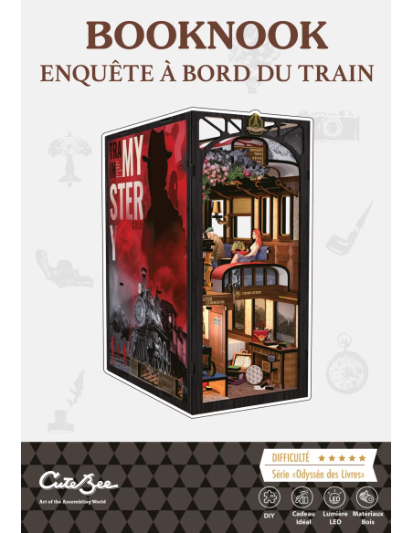 Booknook - Enquête à bord du train - Maquette à construire - Visuel de la boite