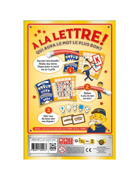 A la lettre - Jeux Familiaux Fun