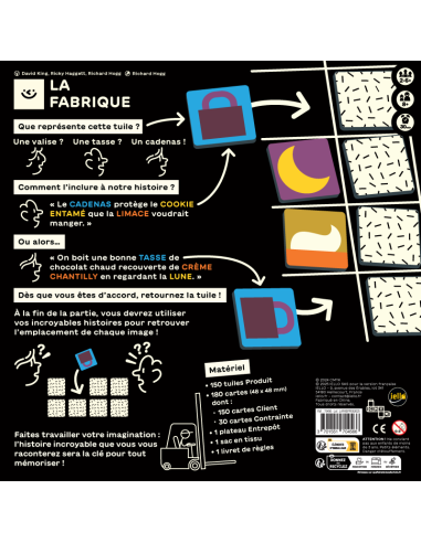 La fabrique - Jeu de société - Visuel dos de la boite de jeu
