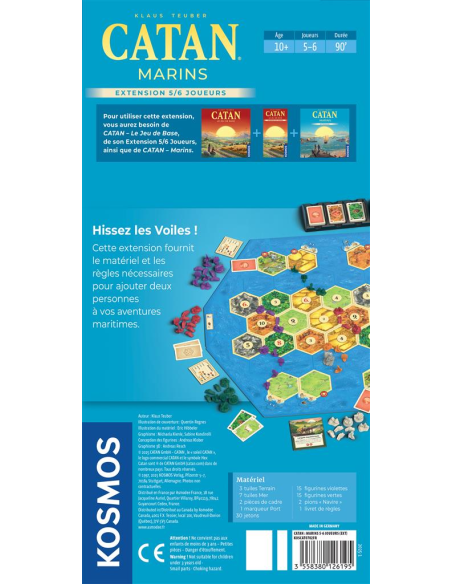 Extension Catan Marin : 5/6 joueurs (Version Refresh) visuel arrière boite Extension Catan Marin : 5/6 joueurs (Version Refresh) visuel arrière boite
