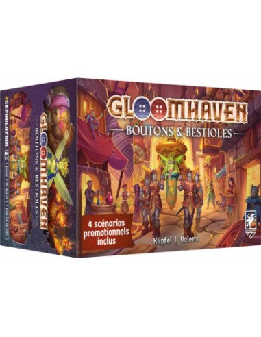Gloomhaven - boutons et bestioles - jeu de société - visuel boite de jeu