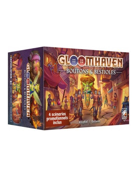 Gloomhaven - boutons et bestioles - jeu de société - visuel boite de jeu