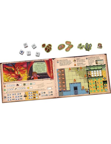 Le hobbit - histoire d'un aller et retour - jeu de société - matériel du jeu