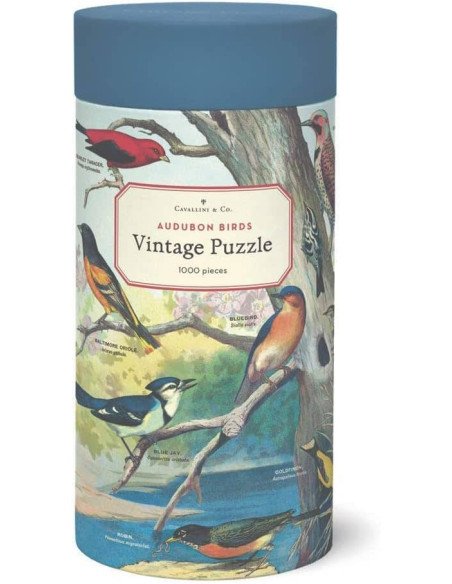 Oiseaux d'Audubon - Puzzle 1000 pièces, bird, tube, affiche, vintage
