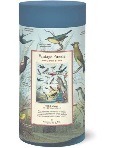 Oiseaux d'Audubon - Puzzle 1000 pièces, bird, tube, affiche, vintage