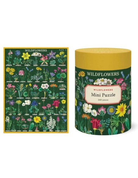 Fleurs Sauvages - Mini Puzzle 240 pièces, cavallini, vintage, wildflowers