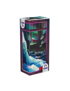 Puzzle UNIVERSE 1000p : La Cabane Perchée, iello, aurore boreale