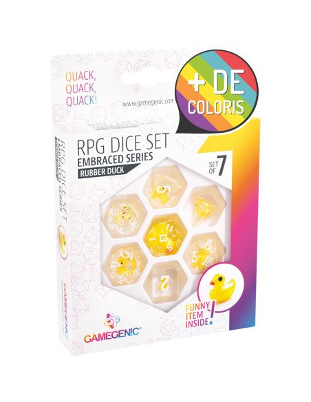 Embraced Series -Rubber Duck- Set de 7 Dés JDR - Dés de Jeu