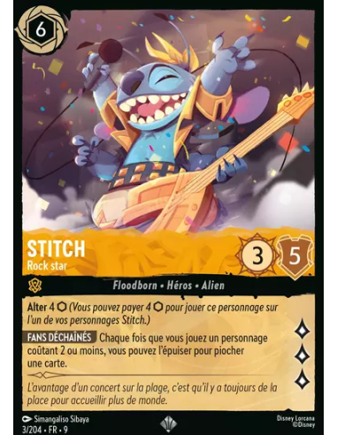 S9 - 003/204 - Stitch - Rock star