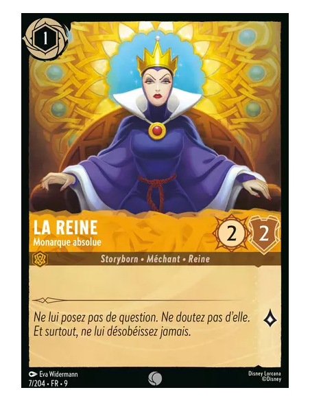S9 - 007/204 : La Reine - Monarque absolue | Cartes à l'unité Lorcana