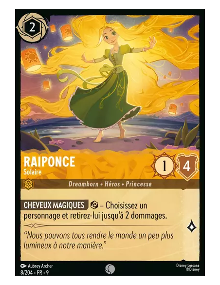 S9 - 008/204 : Raiponce - Solaire | Cartes à l'unité Lorcana