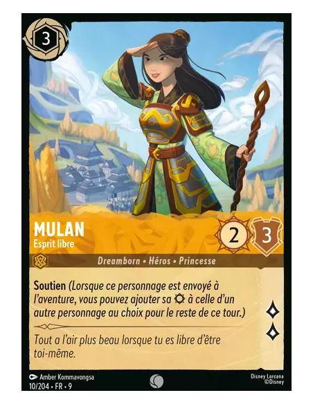 S9 - 010/204 : Mulan - Esprit libre | Cartes à l'unité Lorcana