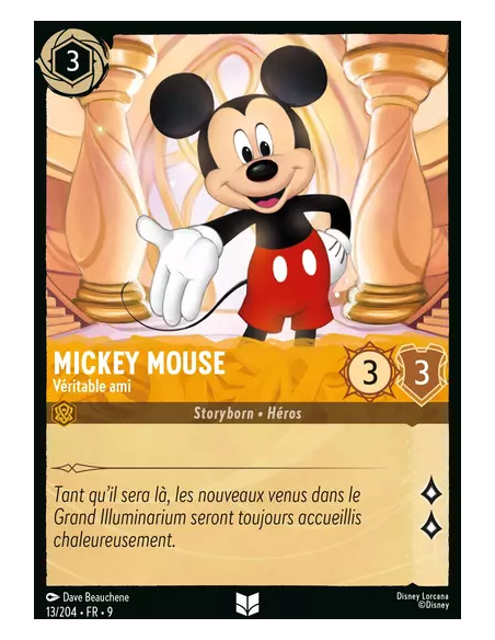 S9 - 013/204 : Mickey Mouse - Véritable ami | Cartes à l'unité Lorcana