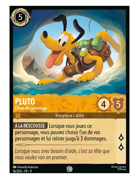 S9 - 016/204 : Pluto - Chien de sauvetage | Cartes à l'unité Lorcana