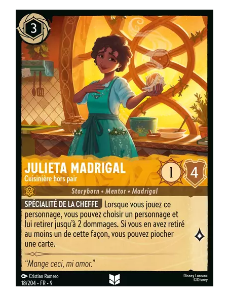 S9 - 018/204 : Julieta Madrigal - Cuisinière hors pair | Cartes à l'unité Lorcana