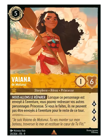S9 - 020/204 : Vaiana - de Motunui | Cartes à l'unité Lorcana