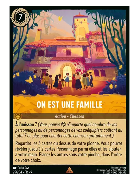S9 - 025/204 : On est une Famille | Cartes à l'unité Lorcana