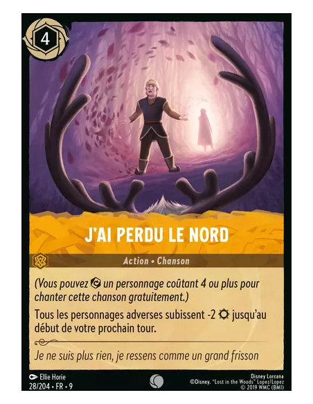S9 - 028/204 : J'ai perdu le Nord | Cartes à l'unité Lorcana