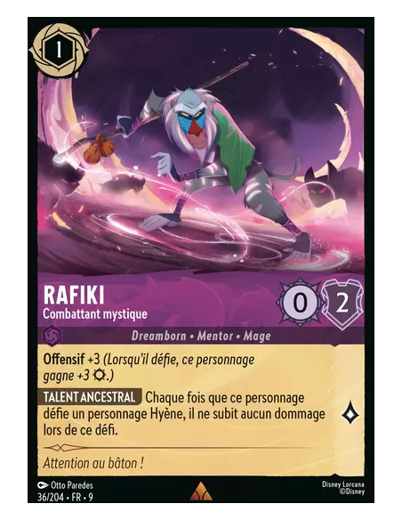 S9 - 036/204 : Rafiki - Combattant mystique | Cartes à l'unité Lorcana