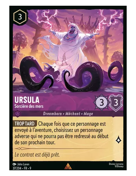 S9 - 037/204 : Ursula - Sorcière des mers | Cartes à l'unité Lorcana