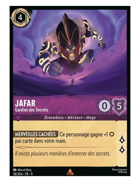 S9 - 038/204 : Jafar - Gardien des Secrets | Cartes à l'unité Lorcana