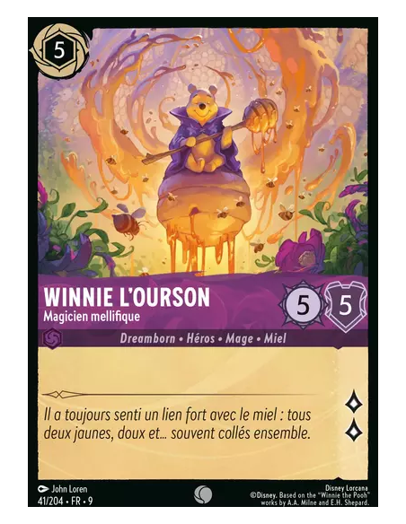 S9 - 041/204 : Winnie l'ourson - Magicien mellifique | Cartes à l'unité Lorcana