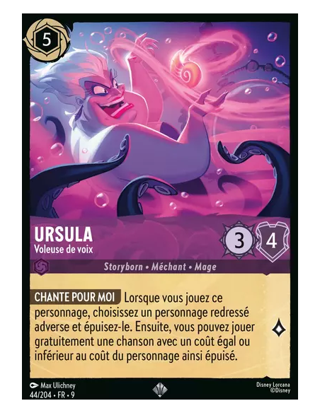S9 - 044/204 : Ursula - Voleuse de voix | Cartes à l'unité Lorcana